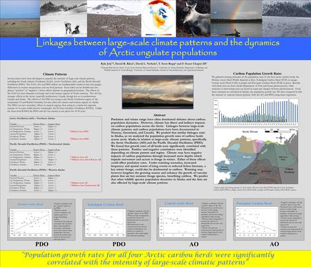 Abstract Predation and winter range have often dominated debates about caribou population dynamics. However, climate has direct and indirect impacts on.