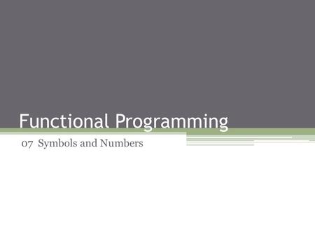 Functional Programming