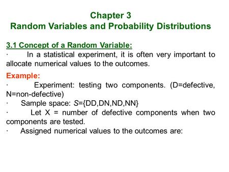 Random Variables and Probability Distributions