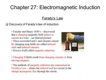 Chapter 27: Electromagnetic Induction