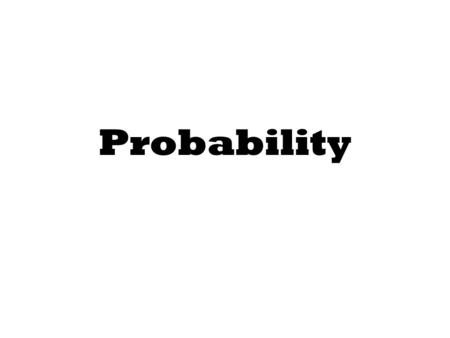 Probability.