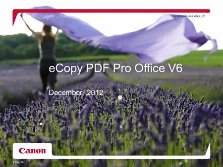 eCopy PDF Pro Office V6 December, 2012