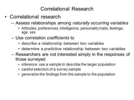 Correlational Research