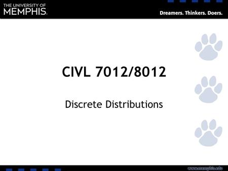 Discrete Distributions