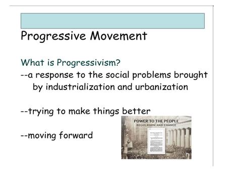 What caused the problems? Who is to blame? Laissez-faire; no gov’t regulation of business or society.