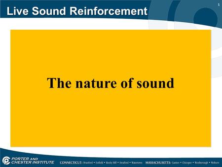 Live Sound Reinforcement