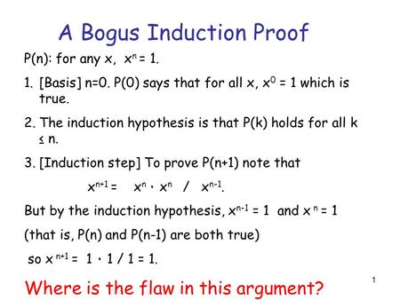 A Bogus Induction Proof