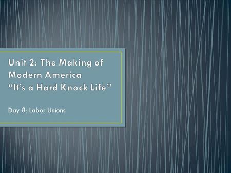 Day 8: Labor Unions. Collect any overdue homework/MYP Projects Focus Sheet Pullman Strike PowerPoint Pullman Strike Document Analysis Jigsaw with Graphic.