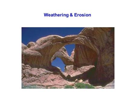 Weathering & Erosion.