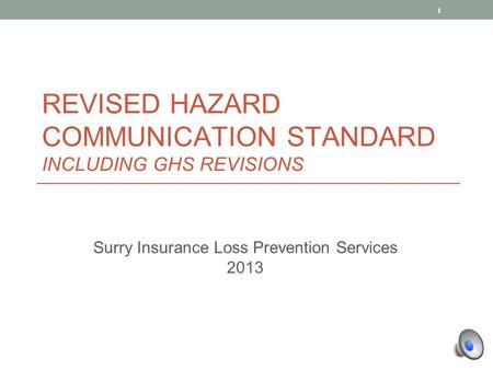 REVISED HAZARD COMMUNICATION STANDARD INCLUDING GHS REVISIONS