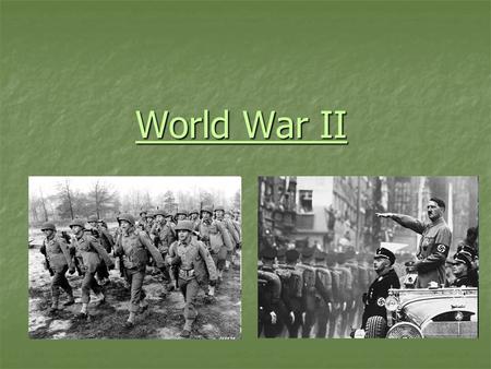 World War II. Treaty of Versailles Fails Contrary to the hopes of President Woodrow Wilson, the Treaty of Versailles that ended WWI did not create a “just.