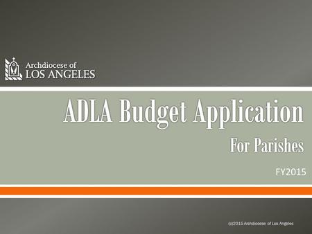 ADLA Budget Application For Parishes