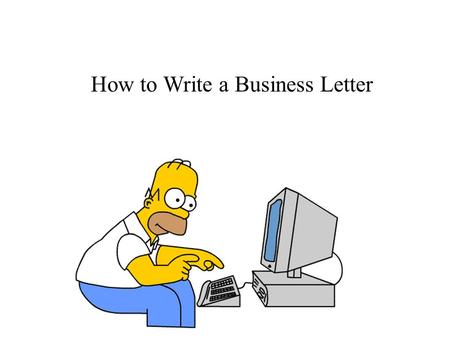 How to Write a Business Letter