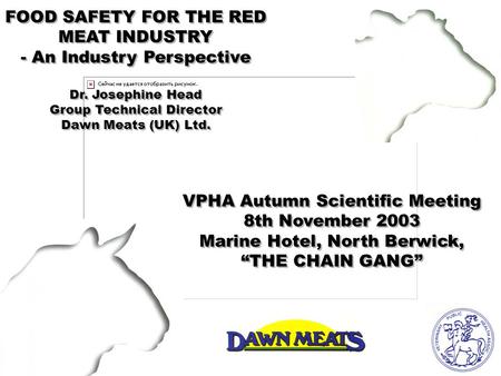 VPHA Autumn Scientific Meeting 8th November 2003 Marine Hotel, North Berwick, “THE CHAIN GANG” VPHA Autumn Scientific Meeting 8th November 2003 Marine.