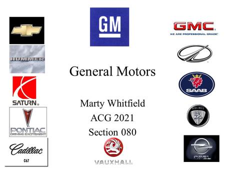 Marty Whitfield ACG 2021 Section 080 General Motors.