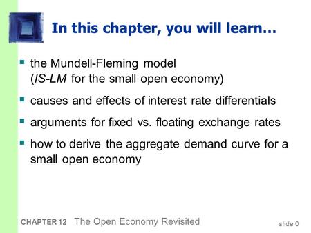 The Mundell-Fleming model