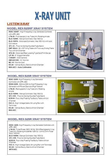 X-RAY UNIT LISTEM X-RAY MODEL REX-525RF XRAY SYSTEM