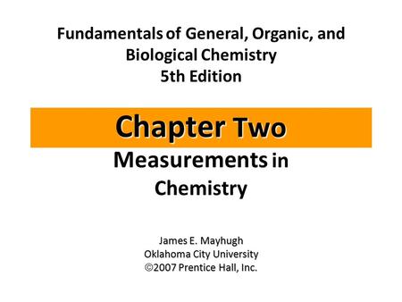 Measurements in Chemistry