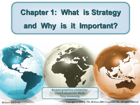 Chapter 1: What is Strategy and Why is it Important?