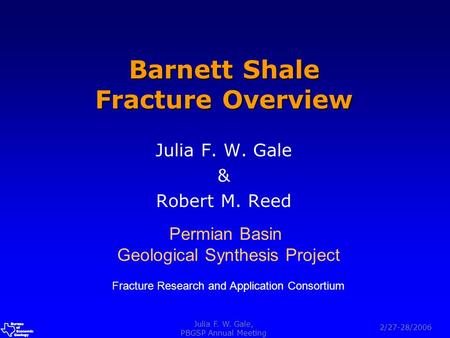 Barnett Shale Fracture Overview