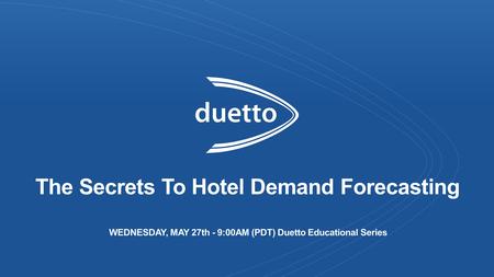 The Secrets To Hotel Demand Forecasting