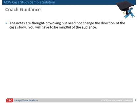 Coach Guidance ACW Case Study Sample Solution