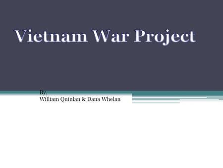 By, William Quinlan & Dana Whelan. Advisory Phase.