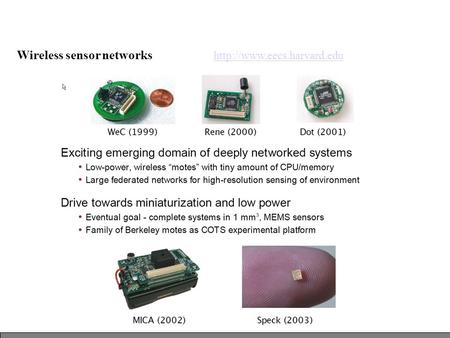 Wireless sensor networks