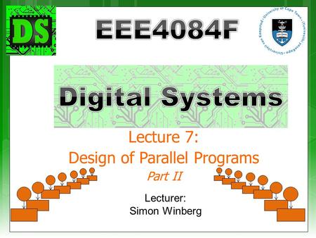 Lecture 7: Design of Parallel Programs Part II Lecturer: Simon Winberg.