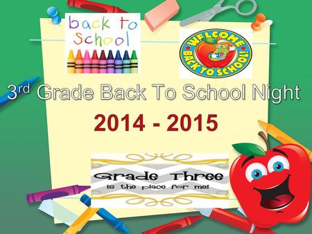 3rd Grade Back To School Night