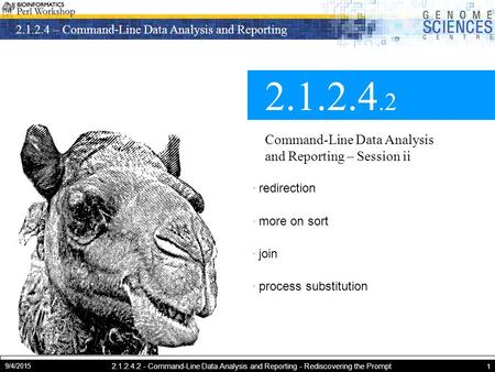 2.1.2.4 – Command-Line Data Analysis and Reporting 9/4/2015 2.1.2.4.2 - Command-Line Data Analysis and Reporting - Rediscovering the Prompt 1 2.1.2.4.2.