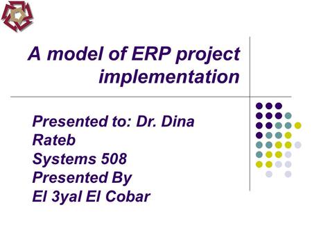 A model of ERP project implementation