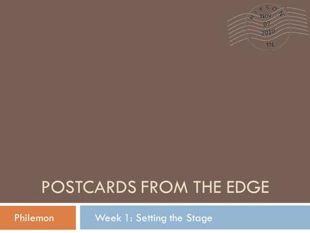 Postcards from the Edge