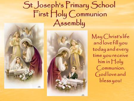 St Joseph's Primary School First Holy Communion Assembly