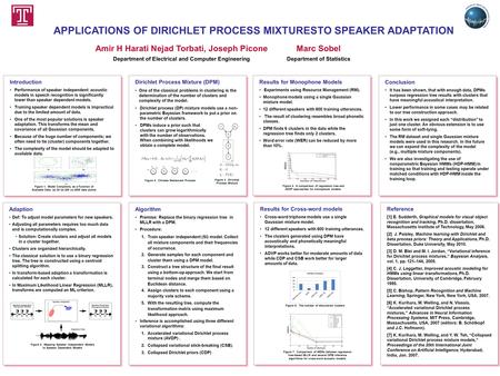 Adaption Def: To adjust model parameters for new speakers. Adjusting all parameters requires too much data and is computationally complex. Solution: Create.