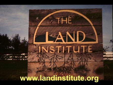 Www.landinstitute.org. “Confronting the Human Dilemma” Millennium Ecosystem Assessment (MEA) – a U.N. sponsored assessment of the state of the planet.