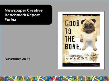 November 2011 Newspaper Creative Benchmark Report Purina.