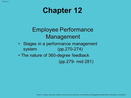 Employee Performance Management