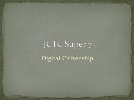 Digital Citizenship. 1. Digital Access- Users need to be aware and support access for all to create a community of Digital Citizens. Can be very useful.