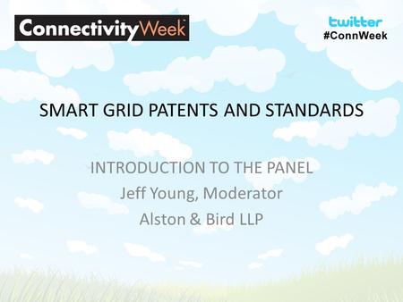 SMART GRID PATENTS AND STANDARDS INTRODUCTION TO THE PANEL Jeff Young, Moderator Alston & Bird LLP.