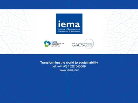 IEMA Mentoring Support and Guidance Webinar