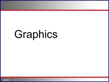 1 9/4/2015 Graphics. My Inspirations Interface Revolutions : 1984 Mac 1992 Browser 1998 Google 2006 DBO Take computer centric interfaces and made them.