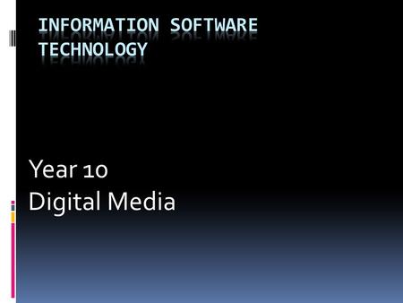 Year 10 Digital Media.  Analogue data – continuous waveform. The world we live in!  Digital data – exact quantity. Computers use binary data made up.