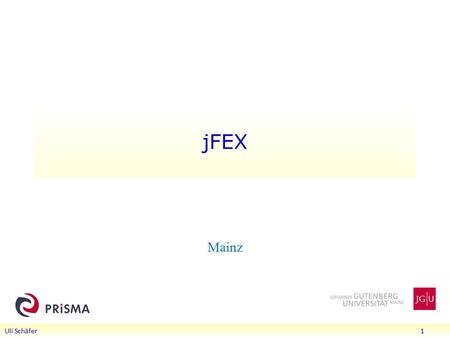 JFEX Uli Schäfer 1 Mainz. Jet processing Phase-0 jet system consisting of Pre-Processor Analogue signal conditioning Digitization Digital signal processing.