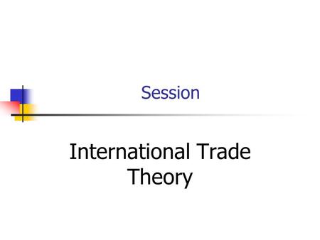 International Trade Theory