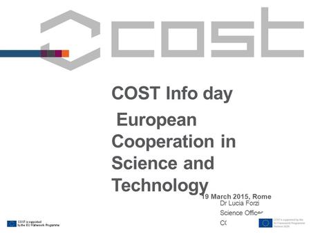 European Cooperation in Science and Technology