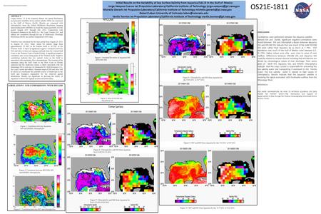 National Aeronautics and Space Administration ABSTRACT Using version 1.3 of the Aquarius dataset, the spatial distribution and seasonal variability of.