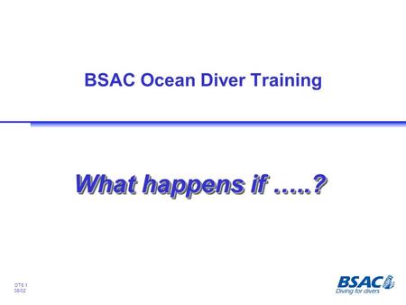 BSAC Ocean Diver Training