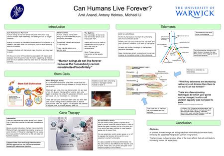 Can Humans Live Forever? Human beings do not live forever because the human body cannot maintain itself indefinitely. We either grow old or we get diseased.