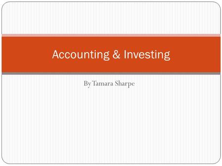 By Tamara Sharpe Accounting & Investing. Role in Real Estate The Real Estate role involves in a lot of options. Real Estate jobs such as the Real Estate.